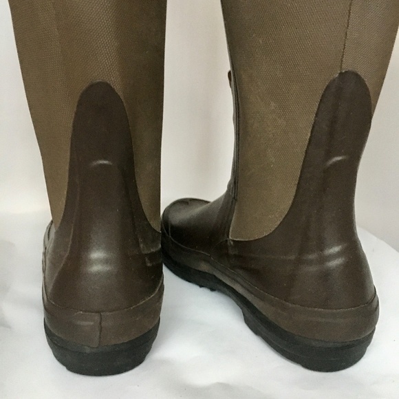 Agile Rain Rubber Boots Tall Lace upSsize EU 39 Made in France Brown - Picture 7 of 10